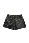 SHORTS IN ECOPELLE CON FIBBIA PINKO 