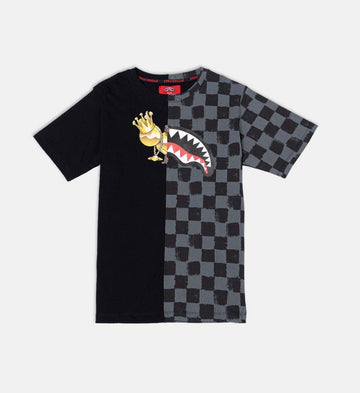 ASTROMANE SPLIT BLACK T-SHIRT 
