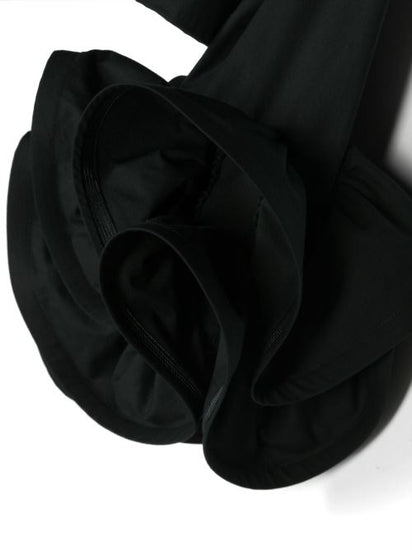 CAMICIA CON MANICHE A VOLANT NERO 
