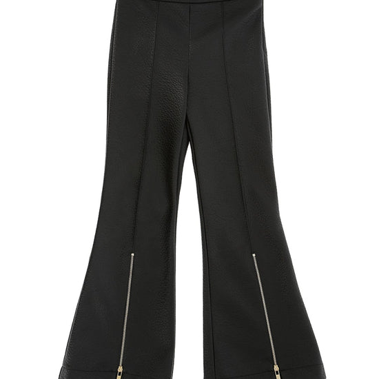 PANTALONE ZAMPA IN ECOPELLE ELEFANTE 
