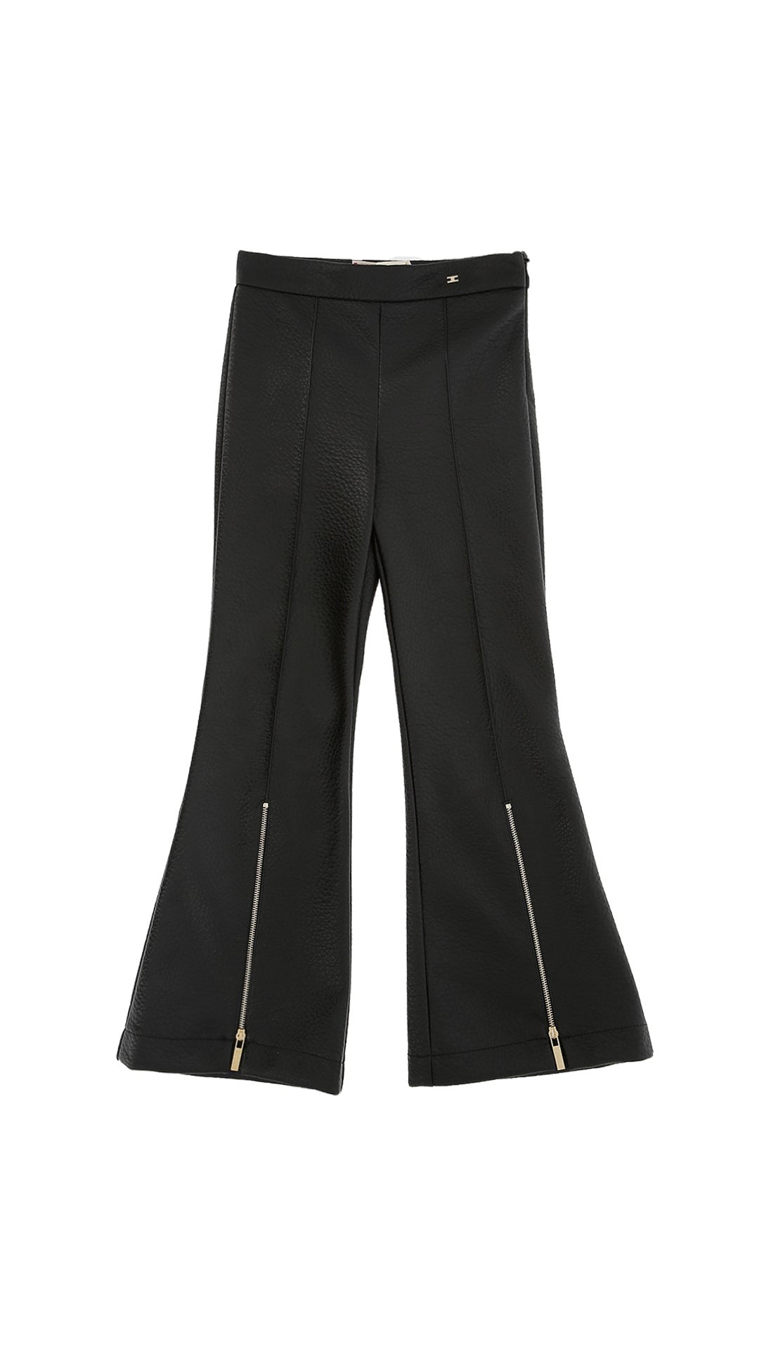 PANTALONE ZAMPA IN ECOPELLE ELEFANTE 