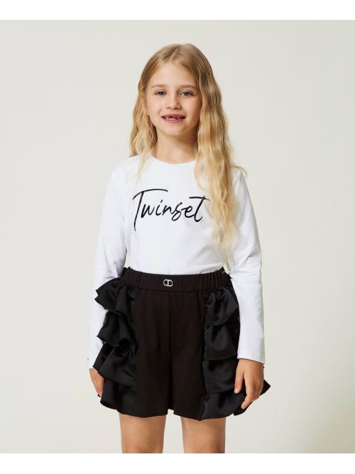 GONNA/PANTALONE CON BALZE IN DUCHESSE 