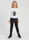 LEGGINGS BI-MATERIALE PUNTO MILANO/SPALMATO 