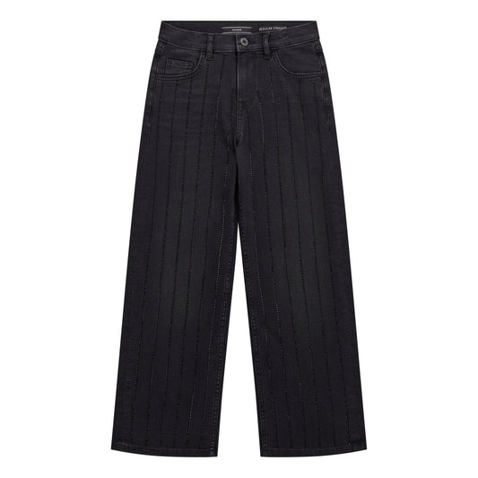 90S BLK STR DNM PANTS W/RH 