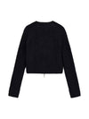 SWEATER LS CROP TOP ZIPPER 