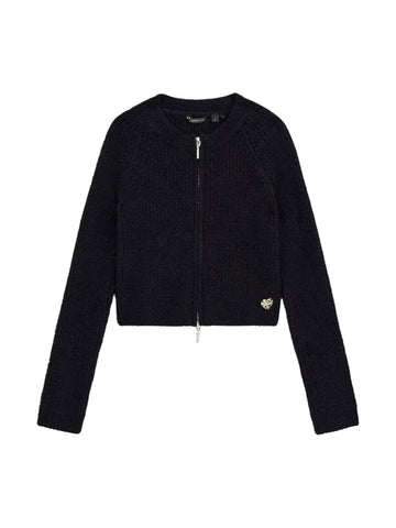 SWEATER LS CROP TOP ZIPPER 