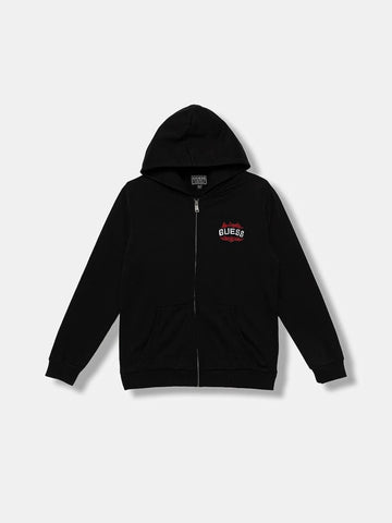 HOODED LS ACTIVE TOP W/ZIP 