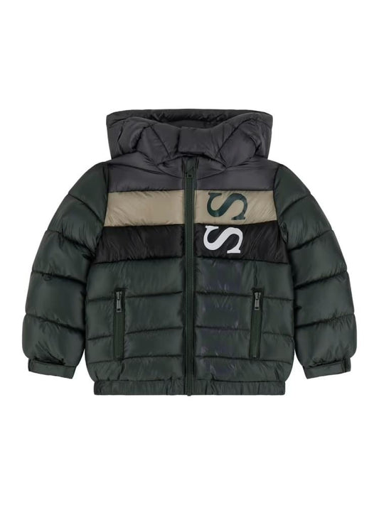 HOODED PADDED LS PUFFER W/ZIP 