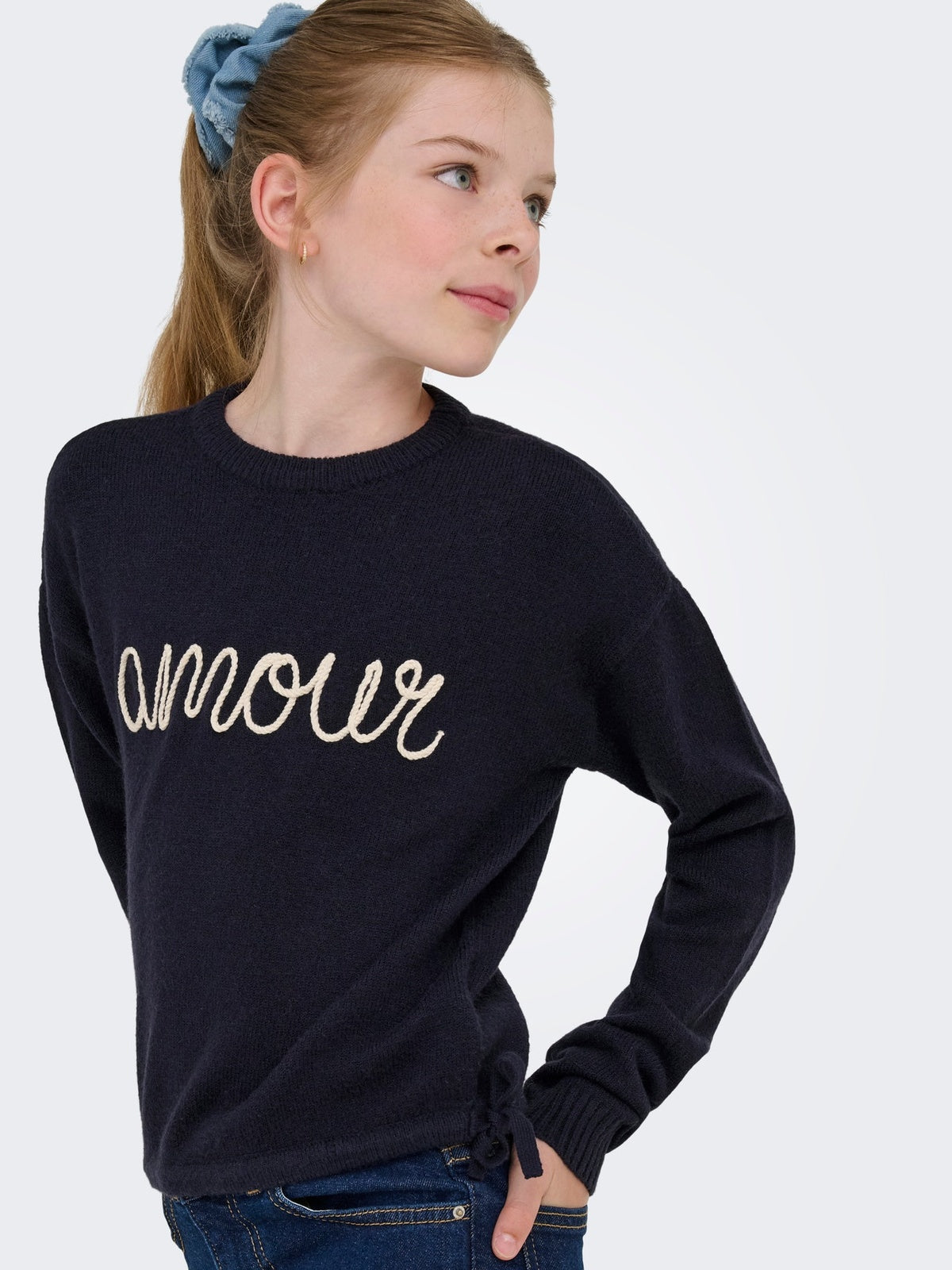 KOGKATIA LS TEXT O-NECK CP KNT 
