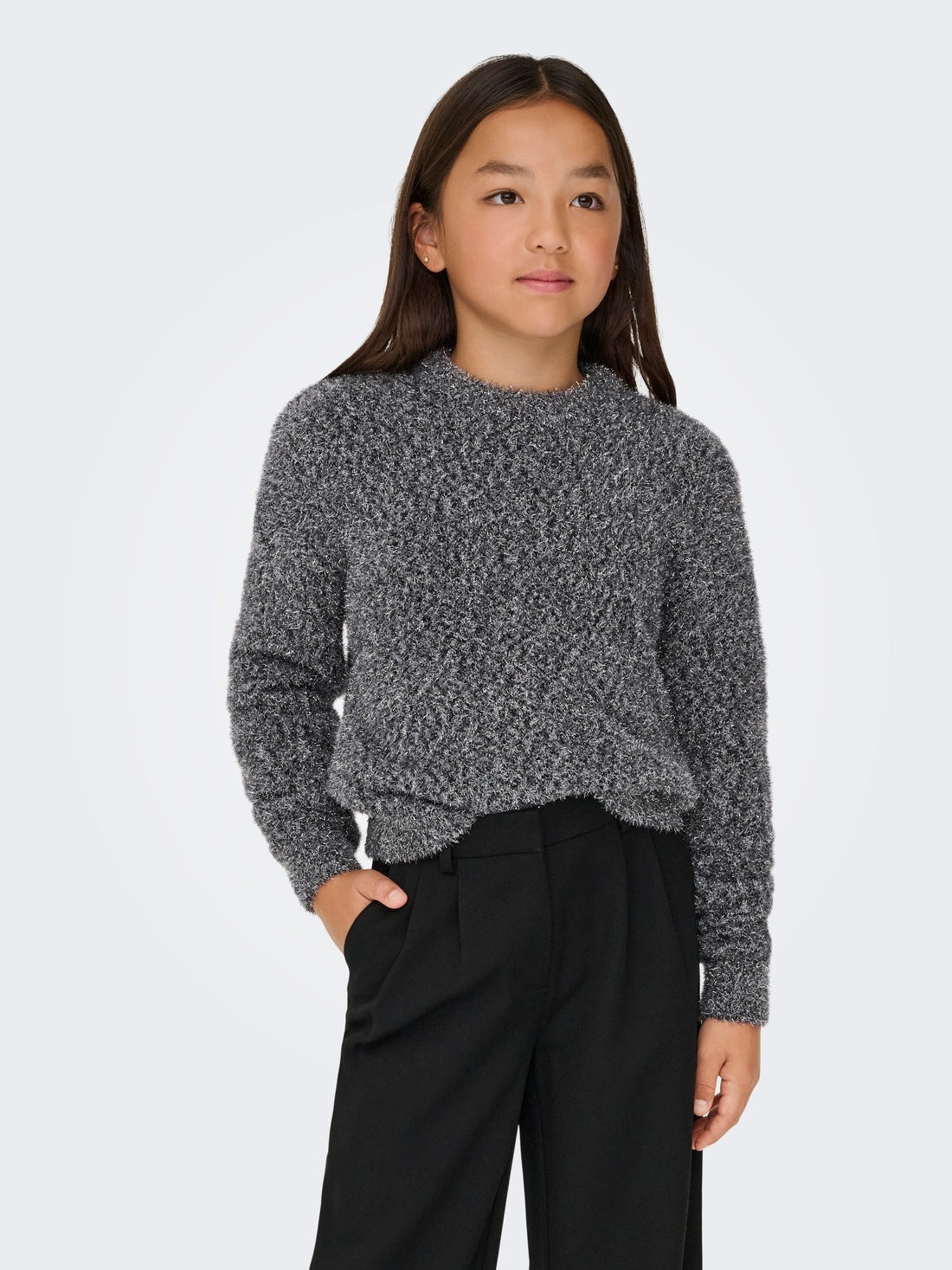 KOGPIUMO GLITTER L/S O-NECK KNT 