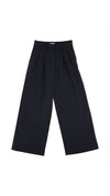 PANTALONE CON RICAMO IN FRESCO LANA 