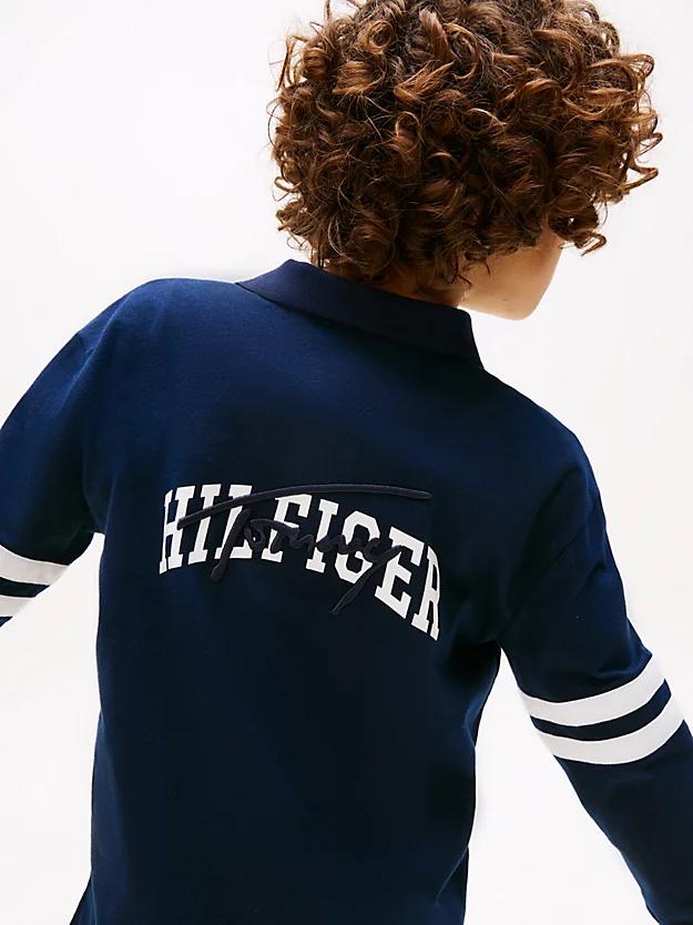 TH MIXED GRAPHIC POLO LS 