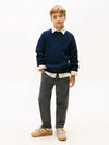 HALF CARDIGAN C-NECK SWEATER 