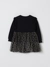ABITO IN FELPA CON GONNA A BALZE IN TULLE 