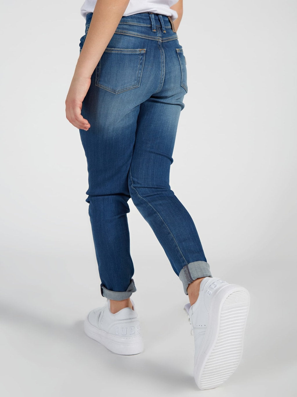 DENIM H,W,SKINNY PANT W/STRASS 