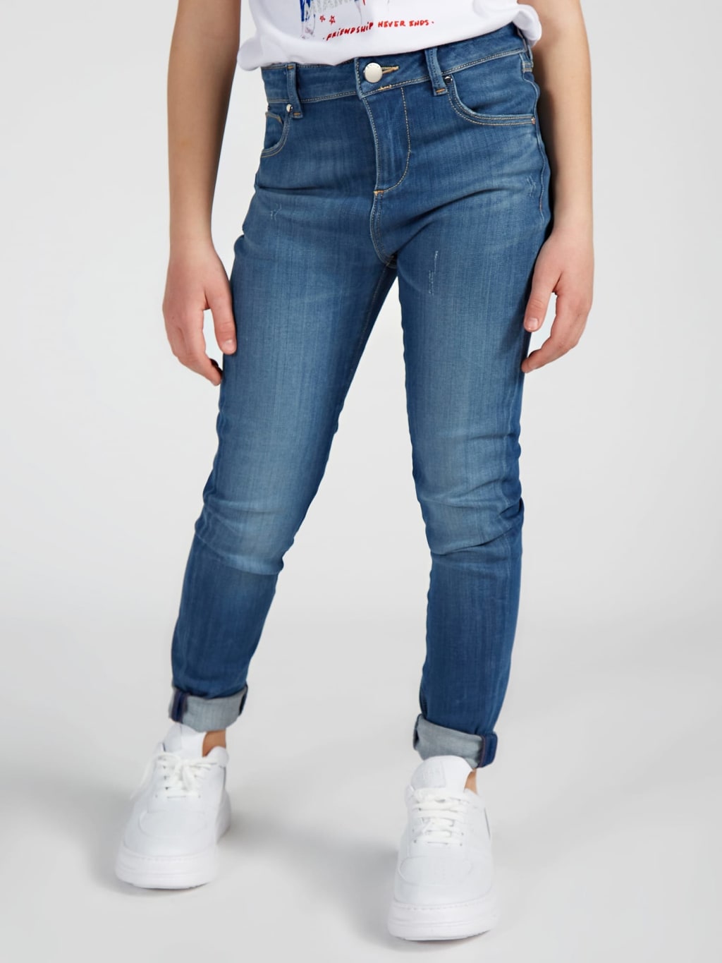 DENIM H,W,SKINNY PANT W/STRASS 
