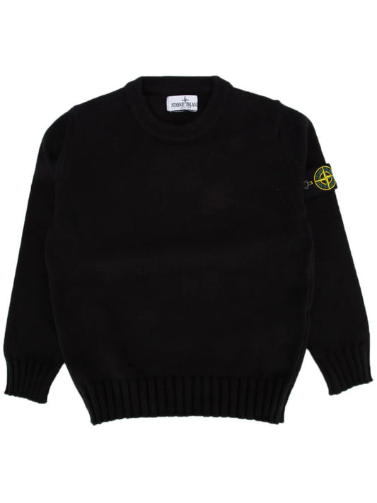 Maglione Girocollo In Cotone Bianco 