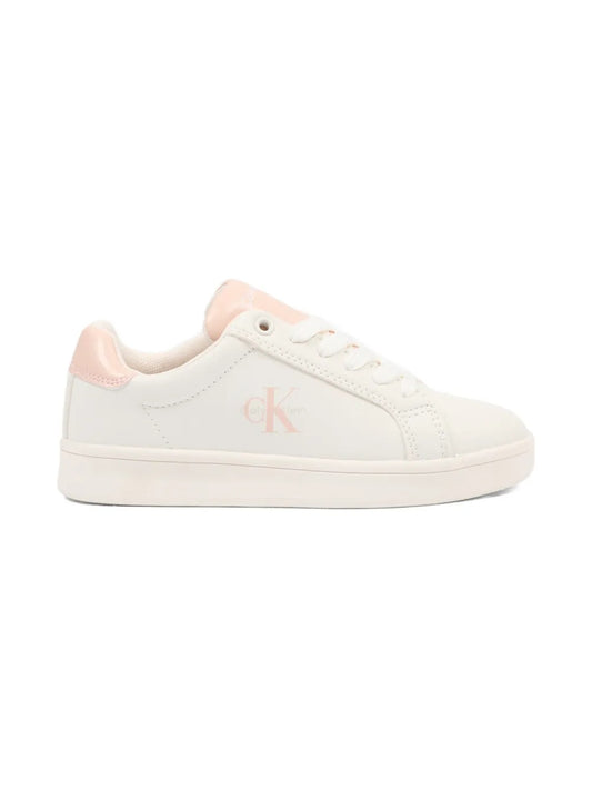 SNEAKER BASSA ALLACCIATA OFF WHITE/NUDE 