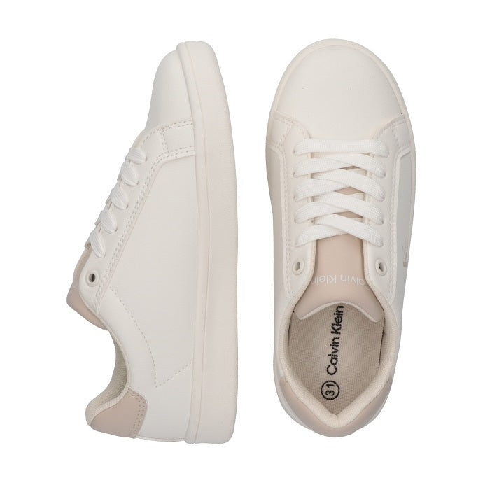 SNEAKER BASSA ALLACCIATA OFF WHITE/BEIGE 