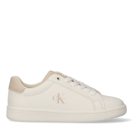 SNEAKER BASSA ALLACCIATA OFF WHITE/BEIGE 