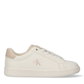 SNEAKER BASSA ALLACCIATA OFF WHITE/BEIGE 