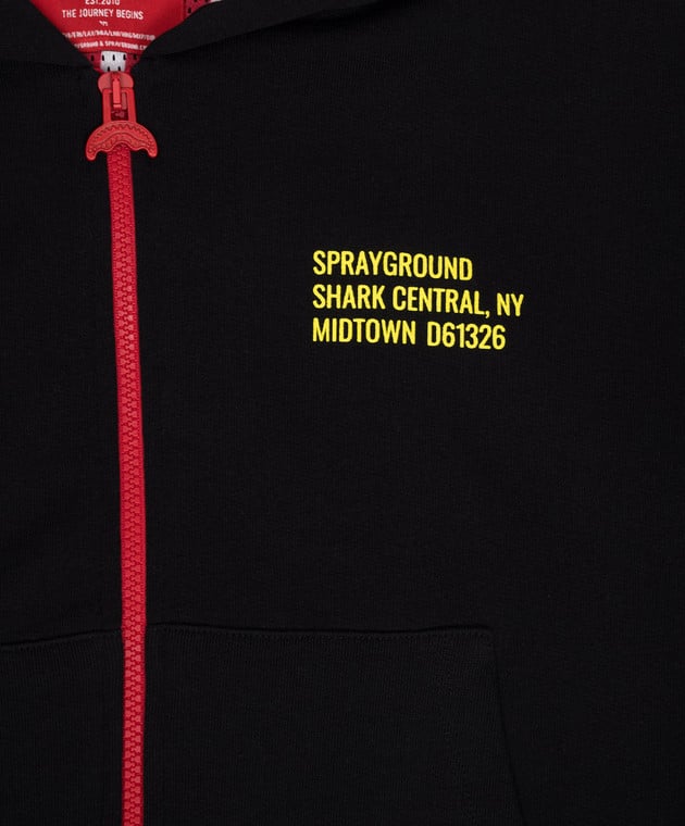 SHARK BASIC OVER FULLZIP HOODIE BLK 