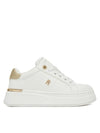 SNEAKER BASSA ALLACCIATA BIANCO/PLATINO 