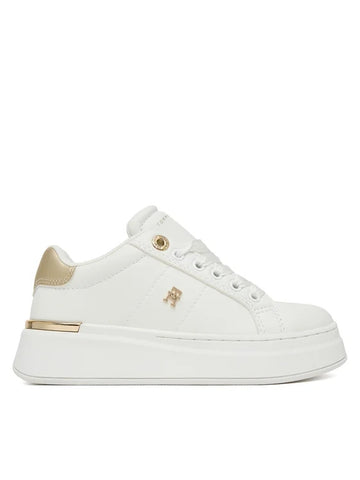SNEAKER BASSA ALLACCIATA BIANCO/PLATINO 