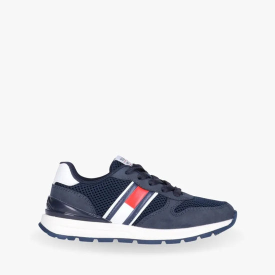 SNEAKER BASSA ALLACCIATA FLAG BLU/BIANCO 
