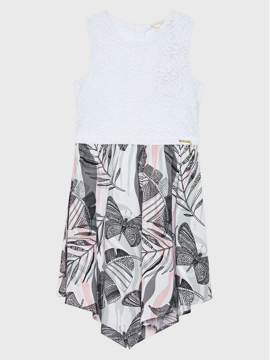 MIXED FABRIC SL DRESS 