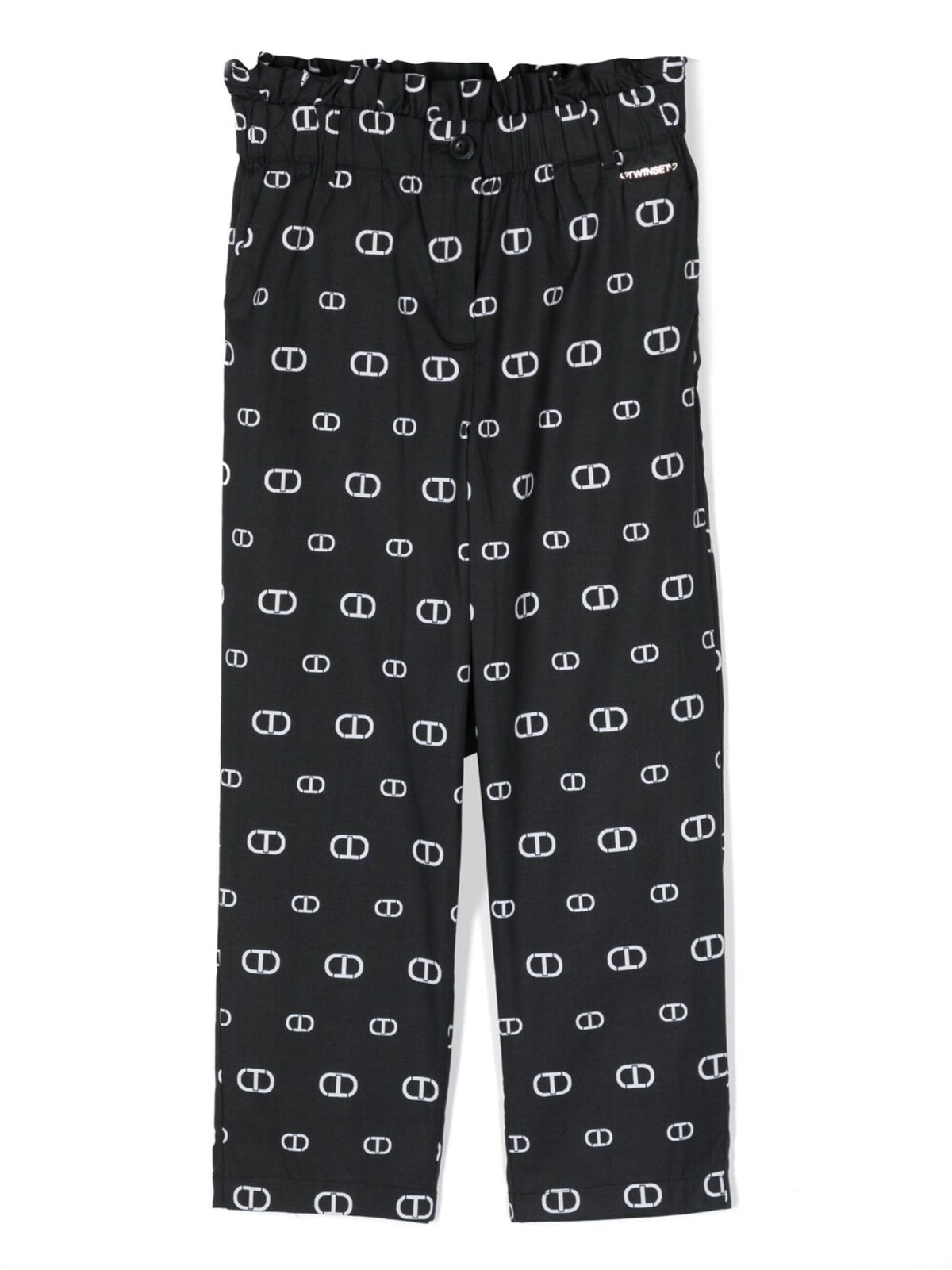 PANTALONE SLOUCKY IN POPELINE ST. "OVAL T" ALLOVER 