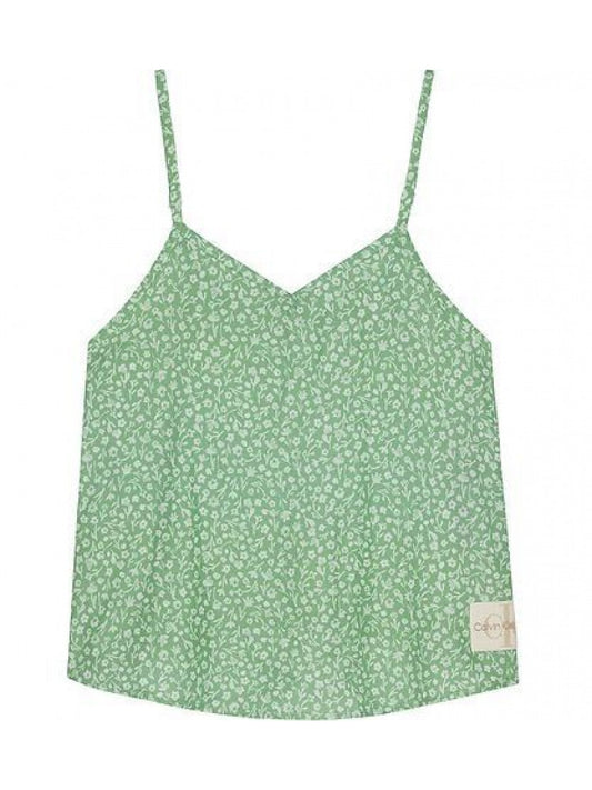 FLOWER AOP STRAP TOP 