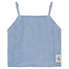DENIM LOGO STRAP TOP 