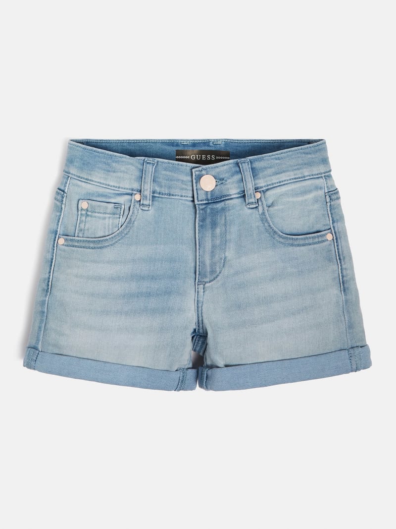 DENIM SHORTS W/STRASS AT BACK 
