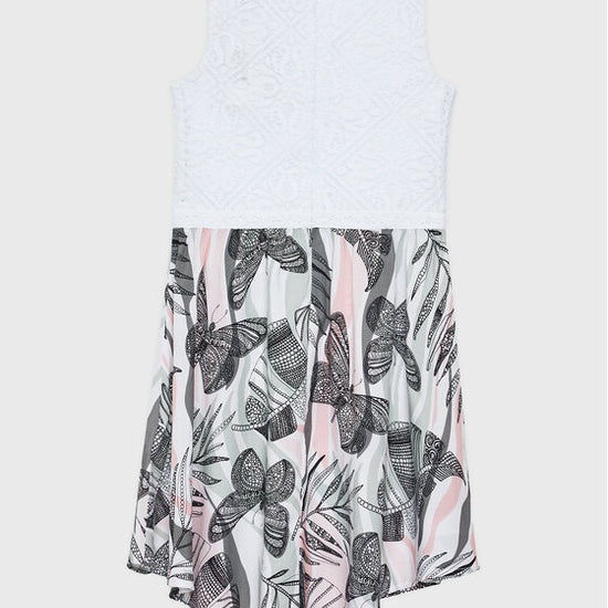 MIXED FABRIC SL DRESS 