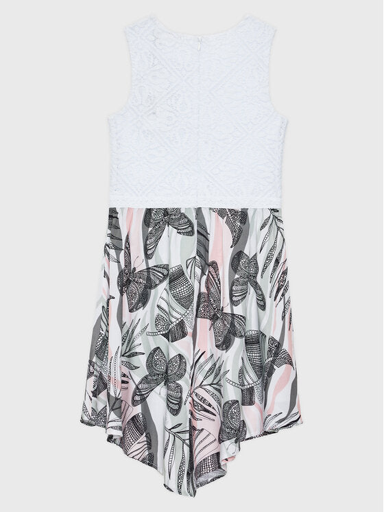 MIXED FABRIC SL DRESS 