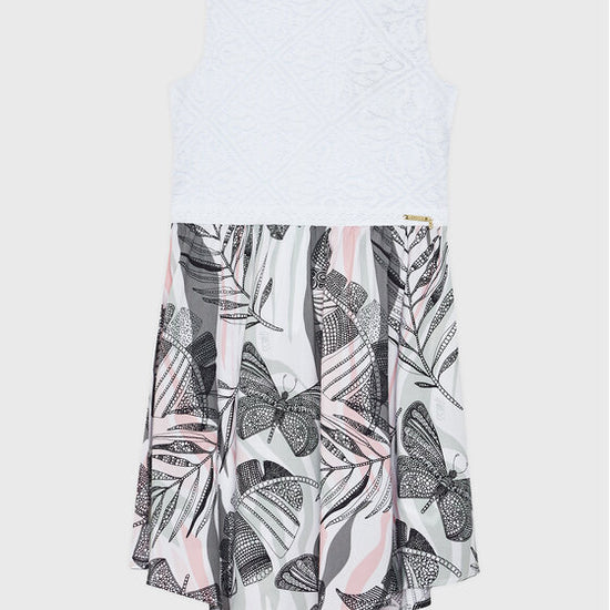 MIXED FABRIC SL DRESS 