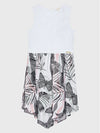 MIXED FABRIC SL DRESS 