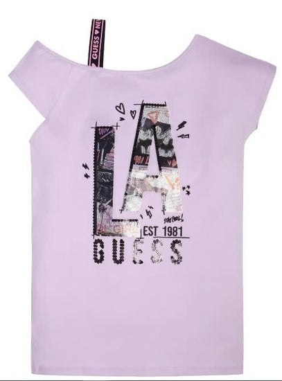 ONE SHOULDER SS T-SHIRT W/TAPE 