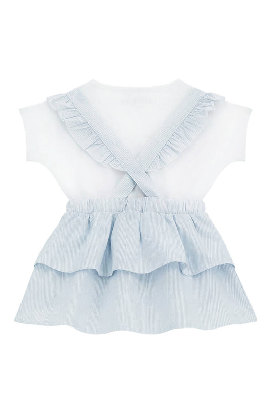 SET SS T-SHIRT+POPLIN SKIRTALL 