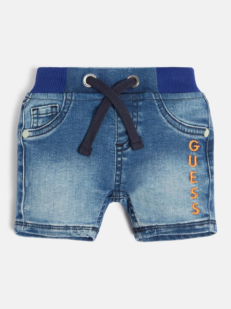DENIM PULL-ON SHORTS 