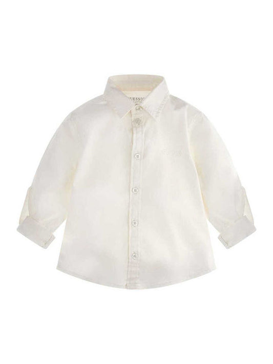 STR. POPLIN ADJ. LS SHIRT 