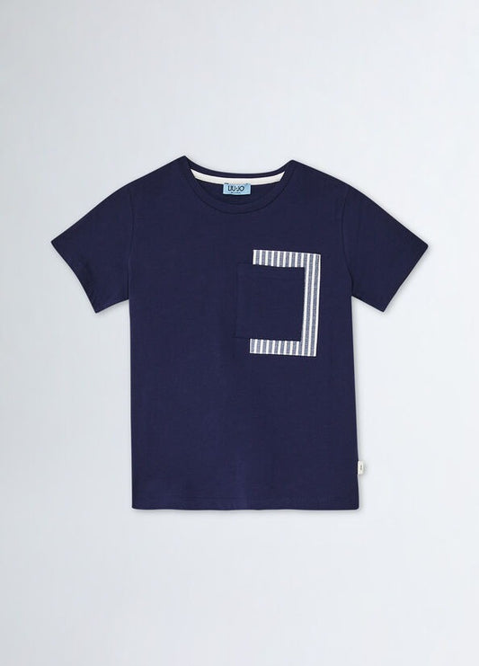 T-SHIRT M/C REGULAR C/TASCHINO 