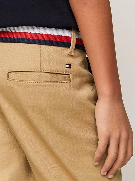 WOVEN BELTED SHORTS 