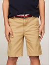 WOVEN BELTED SHORTS 