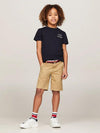 WOVEN BELTED SHORTS 