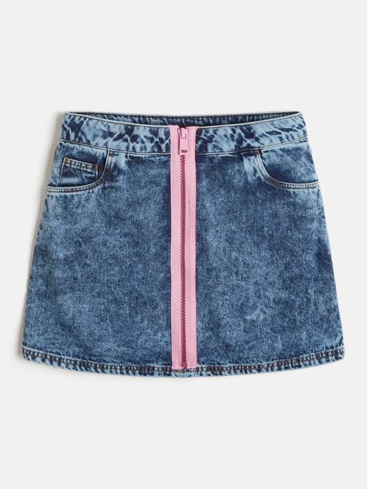 DENIM SKIRT W/ZIPPER 
