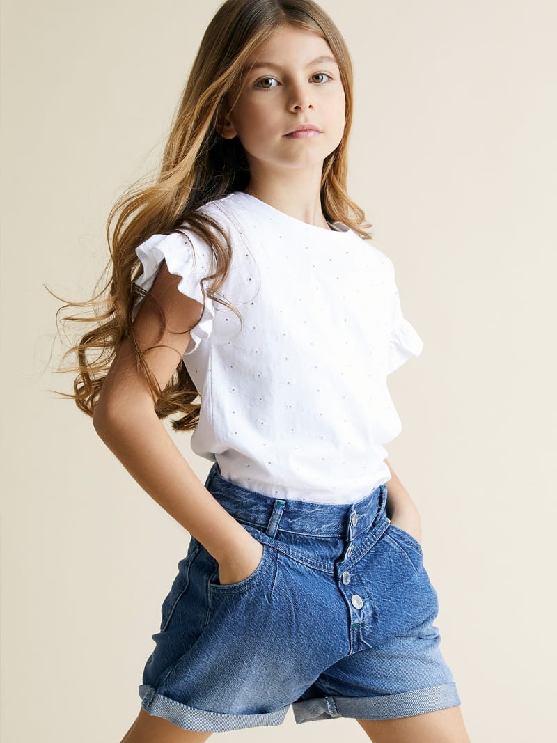 DENIM TENCEL SHORTS 