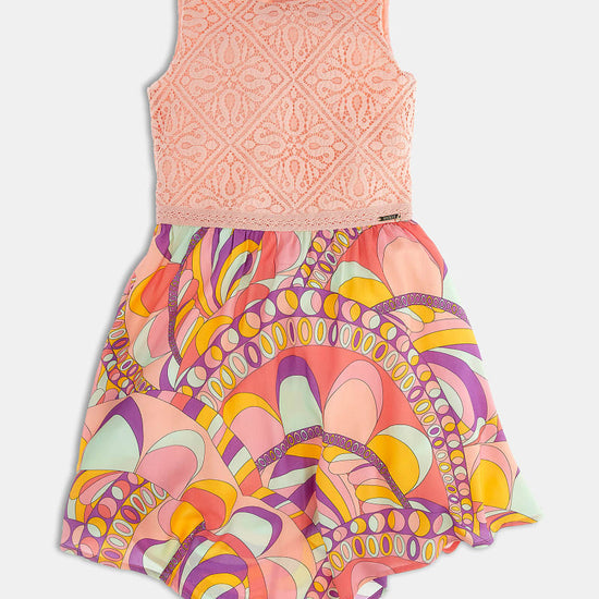 MIXED FABRIC SL DRESS 