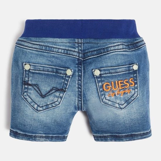 DENIM PULL-ON SHORTS 
